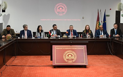 Ректорът проф. д-р Димитър Димитров удостои Н. Пр. д-р Мофтах Дарени, пълномощен министър на посолството на Либия в България, със званието „Почетен професор”  